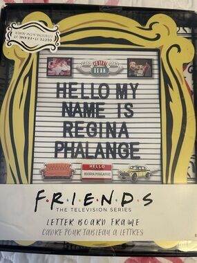 FRIENDS Yellow & Black Iconic Frame Letter Board
